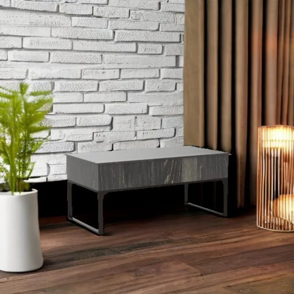 40.9" with Lifting Top & Sliding Top, Wood Modern Center Table with 2 Hidden Compartment for Living Room, Coffee Tables