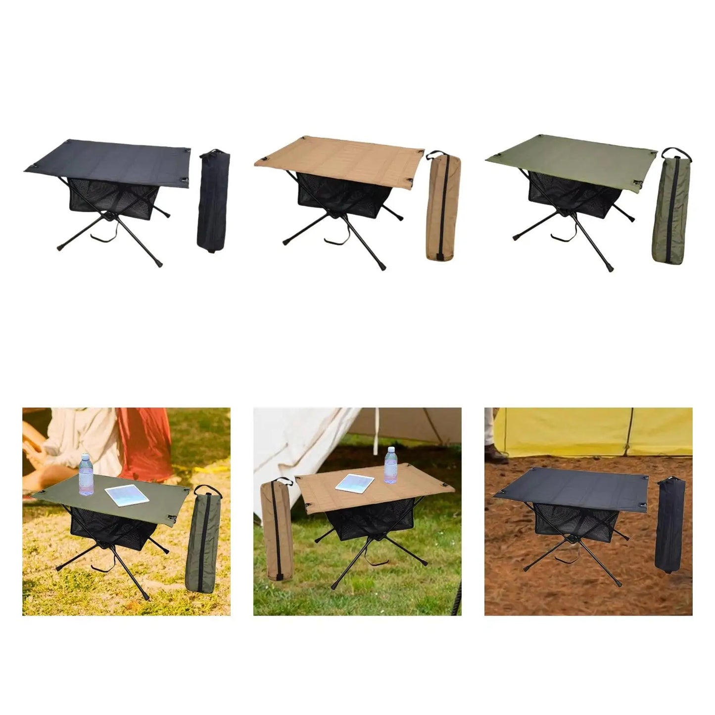 Outdoor Foldable Table with Carry Bag Heavy Duty Easy to Clean Outdoor Furniture for Beach Catering Backyard Mountaineering BBQ