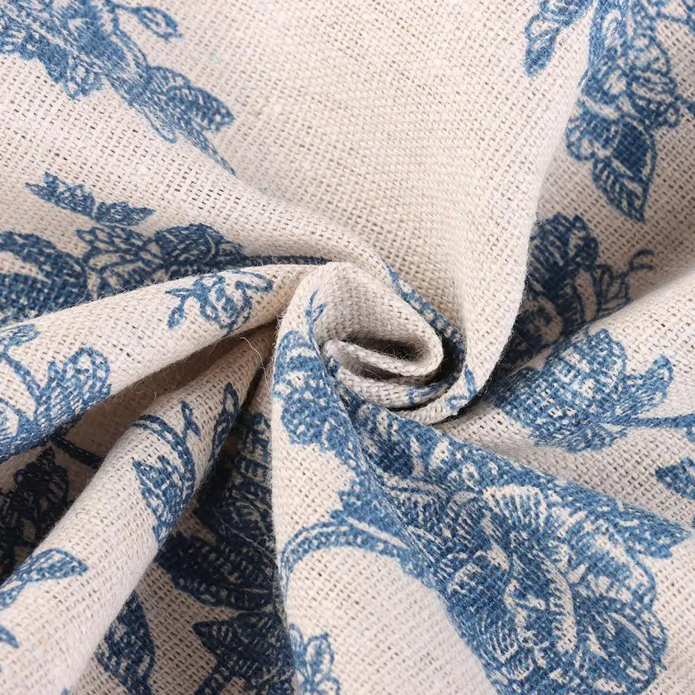 Cotton Small Round Table Cloth BlueTable Cloth Circle/Square Floral Tablecloth Home