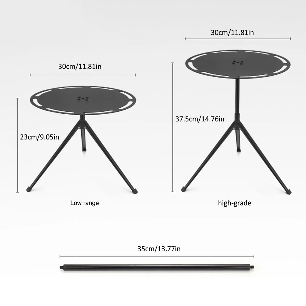 Portable Dining Table Strong Load-bearing Telescopic Camping Table with Light Pole Tripod Storage Bag Outdoor Furniture