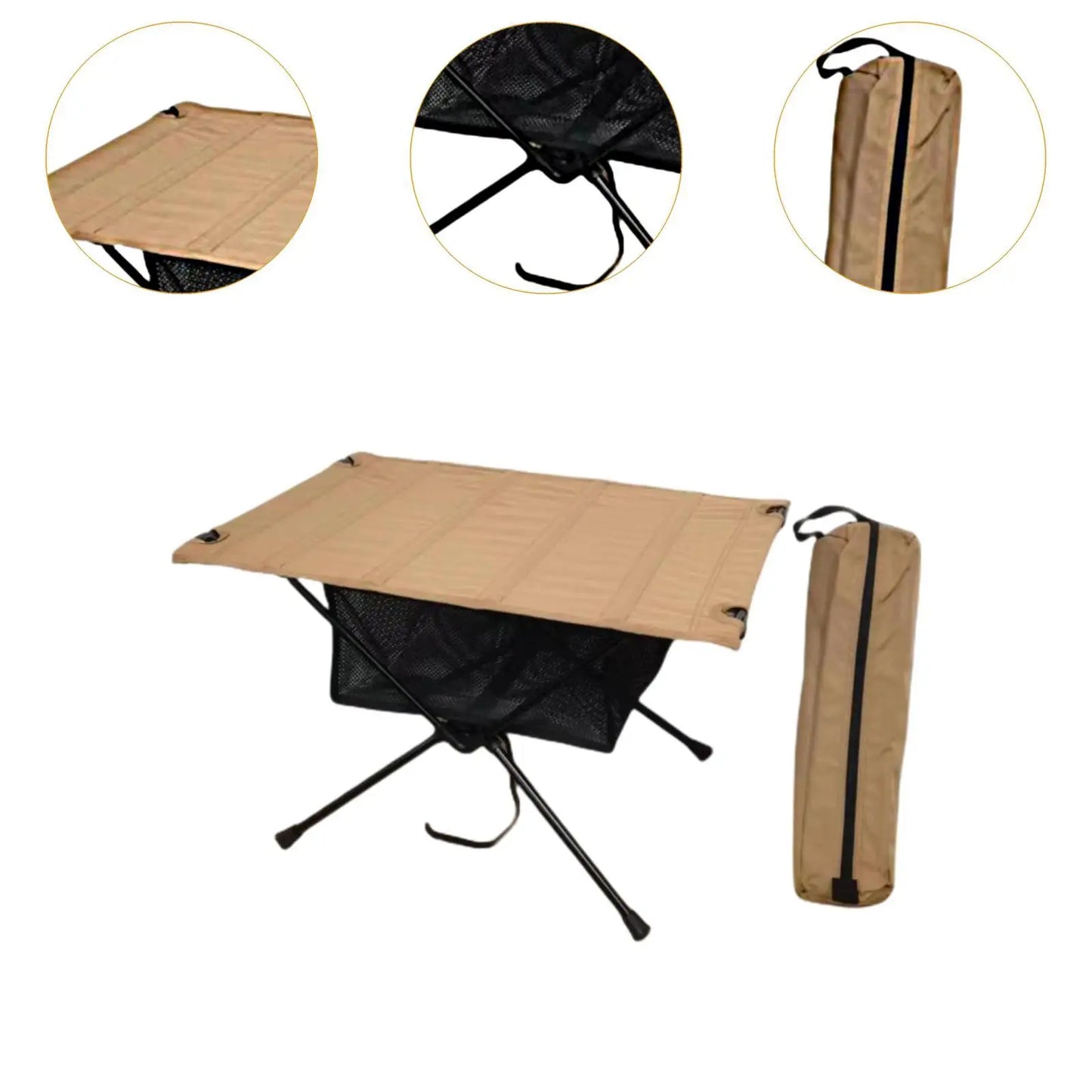 Outdoor Foldable Table with Carry Bag Heavy Duty Easy to Clean Outdoor Furniture for Beach Catering Backyard Mountaineering BBQ