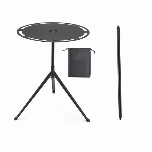 Portable Dining Table Strong Load-bearing Telescopic Camping Table with Light Pole Tripod Storage Bag Outdoor Furniture