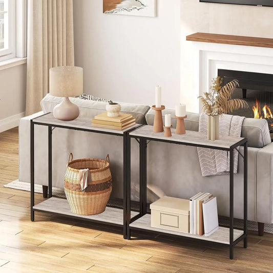 Entrance Table, Behind Sofa Table, Industrial Style, Sturdy and Stable, for Living Room, Entryway, Foyer, Corridor, Office