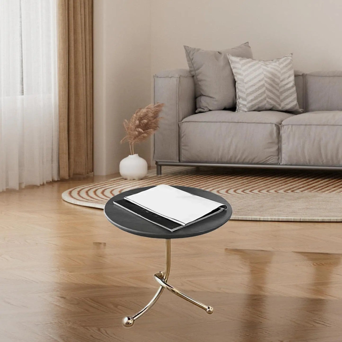 Sofa Side Table Metal Legs Versatile Indoor Corner Center Table Furniture for Minimalist Hallway Balcony Modern Home Decoration
