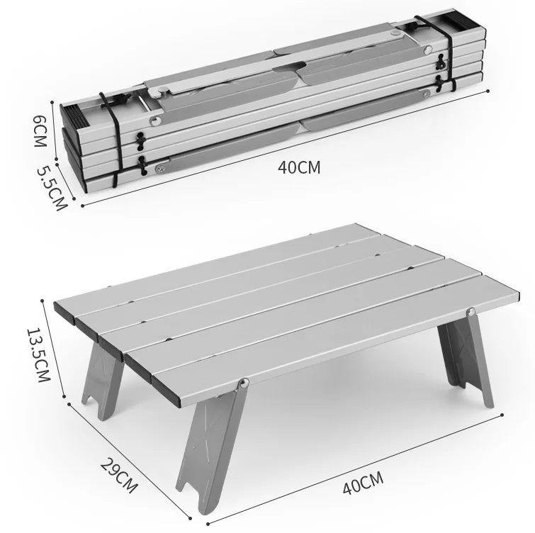 Outdoor ultra-light and convenient mini aluminum alloy table ultra-small folding leisure table tent camping table tea table