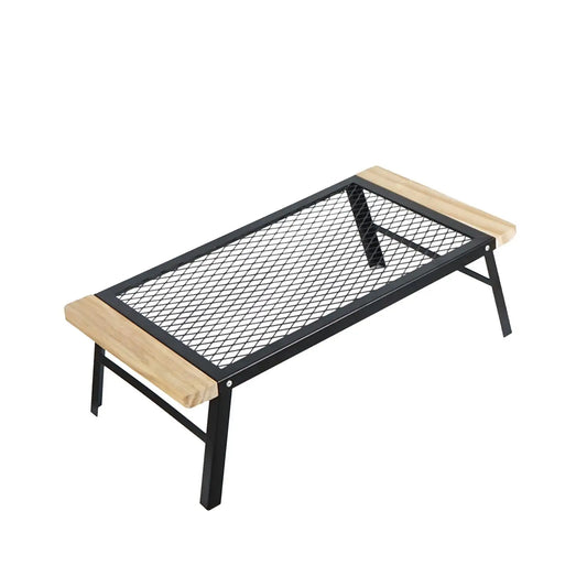 Folding Camping Table Lightweight Desk Mesh Table for Garden Hiking Barbecue
